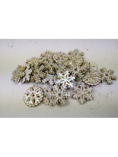 Flocon de neige blanc 3,5 cm